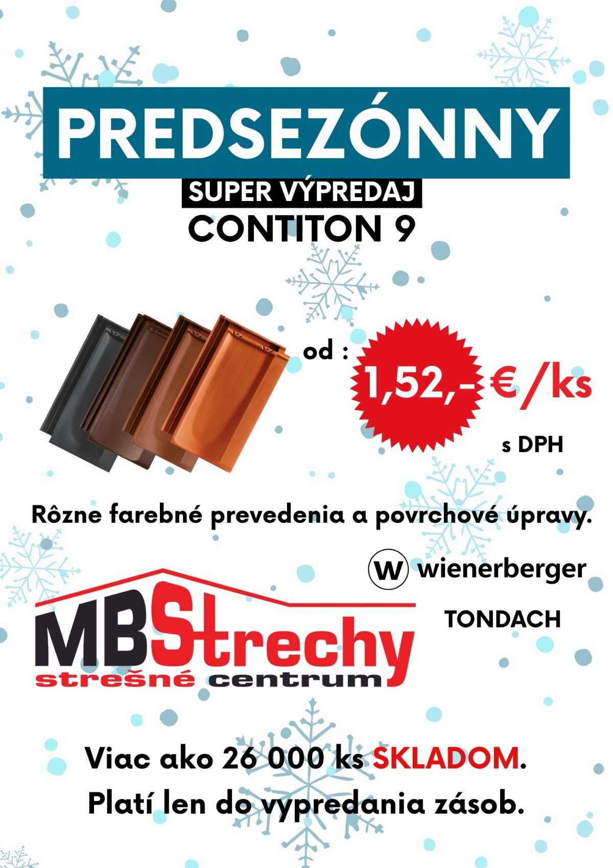 Predsezónny SUPER VÝPREDAJ CONTITON 9