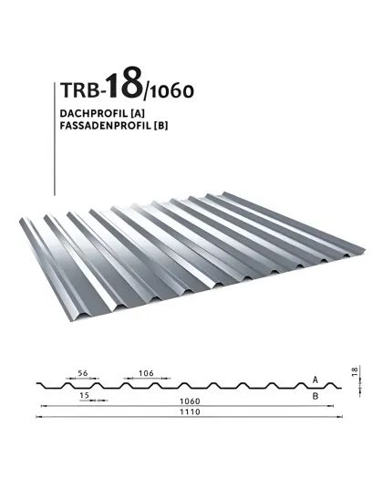 Strešný/fasádny profil TRB - 18/1060