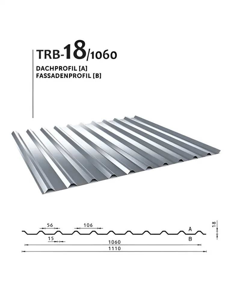 Strešný/fasádny profil TRB - 18/1060