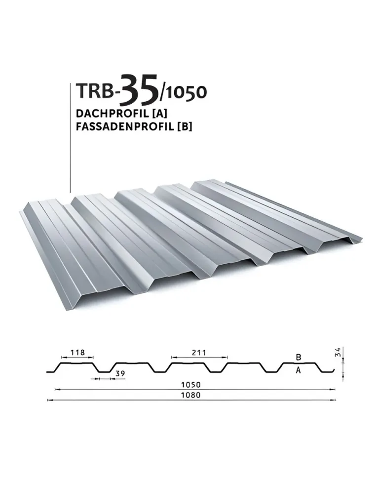 Strešný/fasádny profil TRB - 35/1050