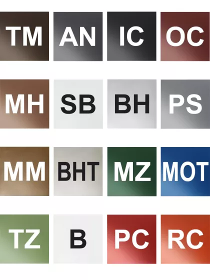 Pozink lakovaný, tabuľa 1 250 x 2 000mm [s=0,55]