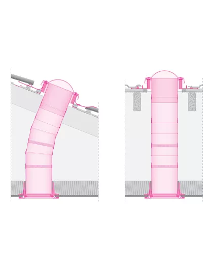 Svetlovod SRD s kupolou a pevným tubusom