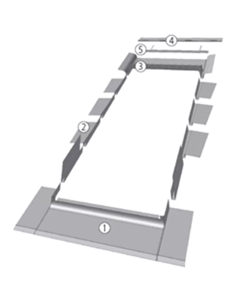 Doplnkové lemovanie pre hrubé šupinové krytiny
