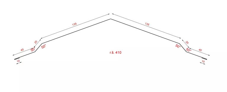 Hrebenáč na klik 410mm