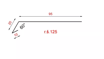 Odkvapové lemovanie 125mm