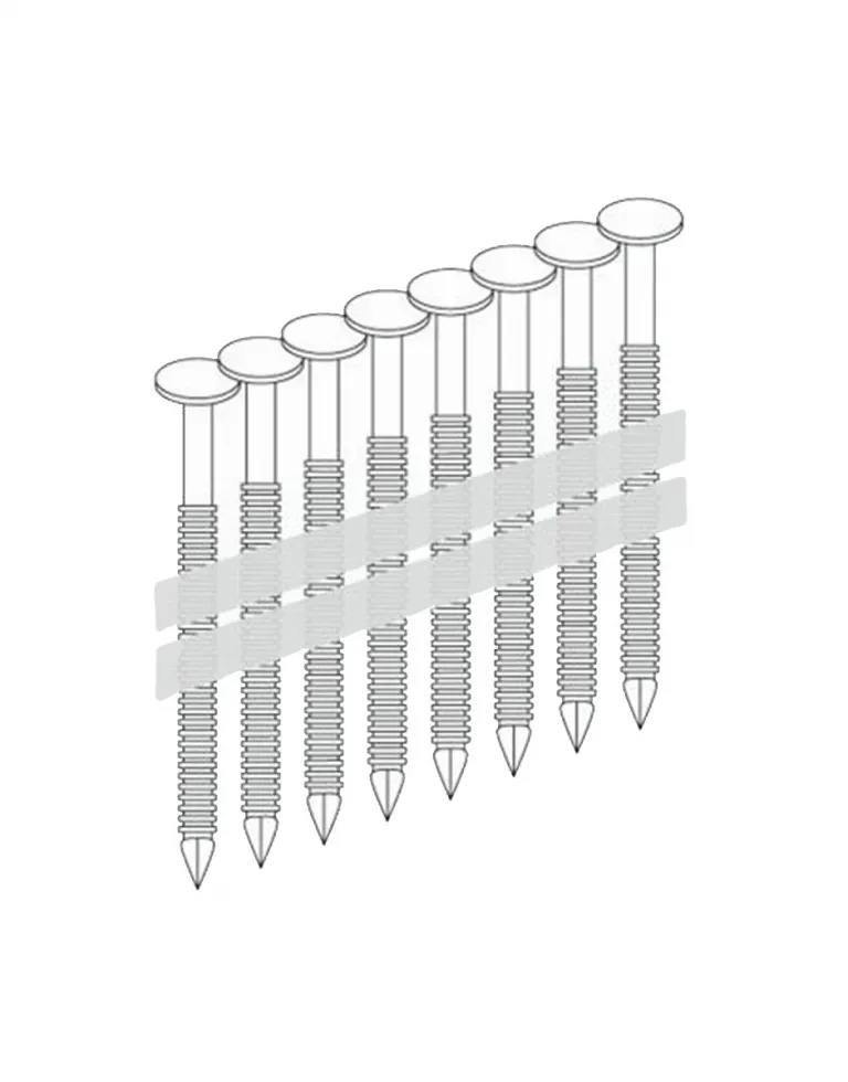 Klince v pásoch plastom spájané - Drážkované R20 3,1x90